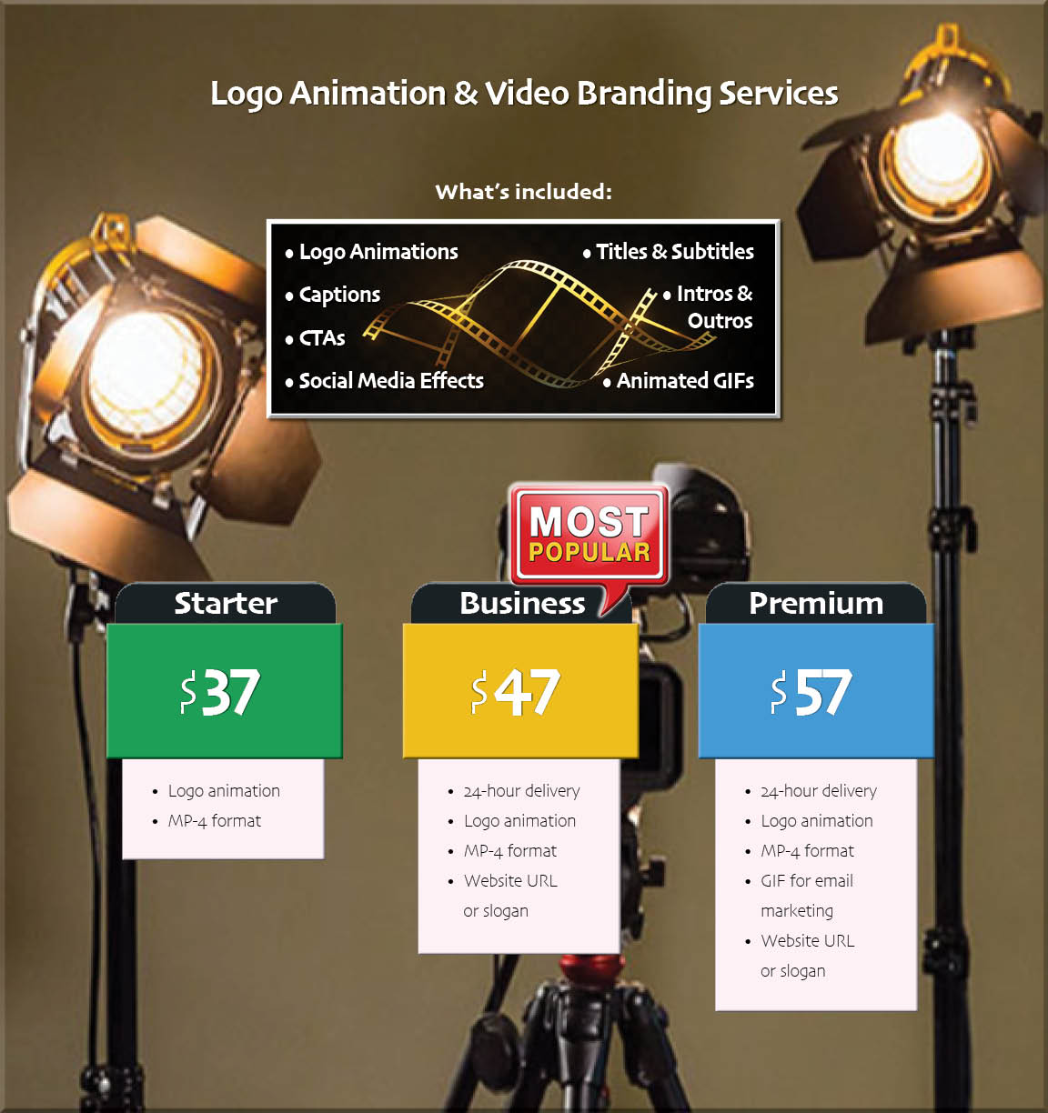 Logo Animation & Video Branding Pricing